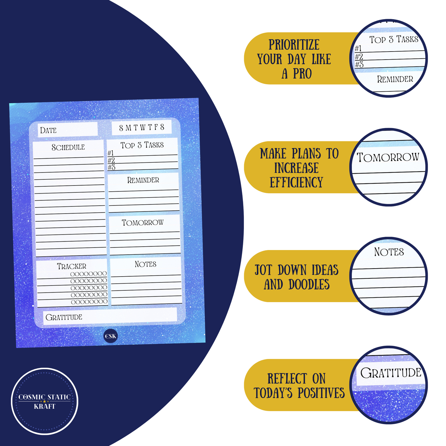 Cosmic Printable Daily Planner