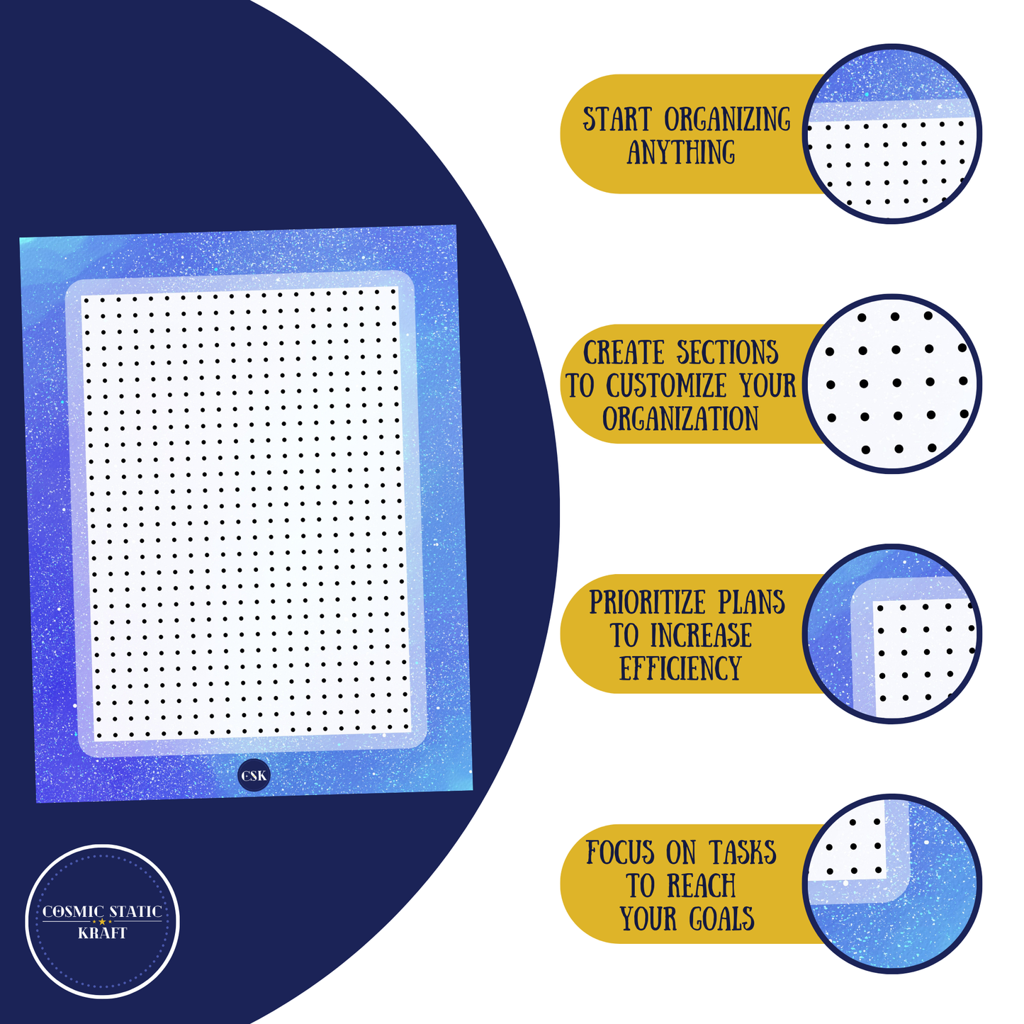 Cosmic Printable Dot Planner