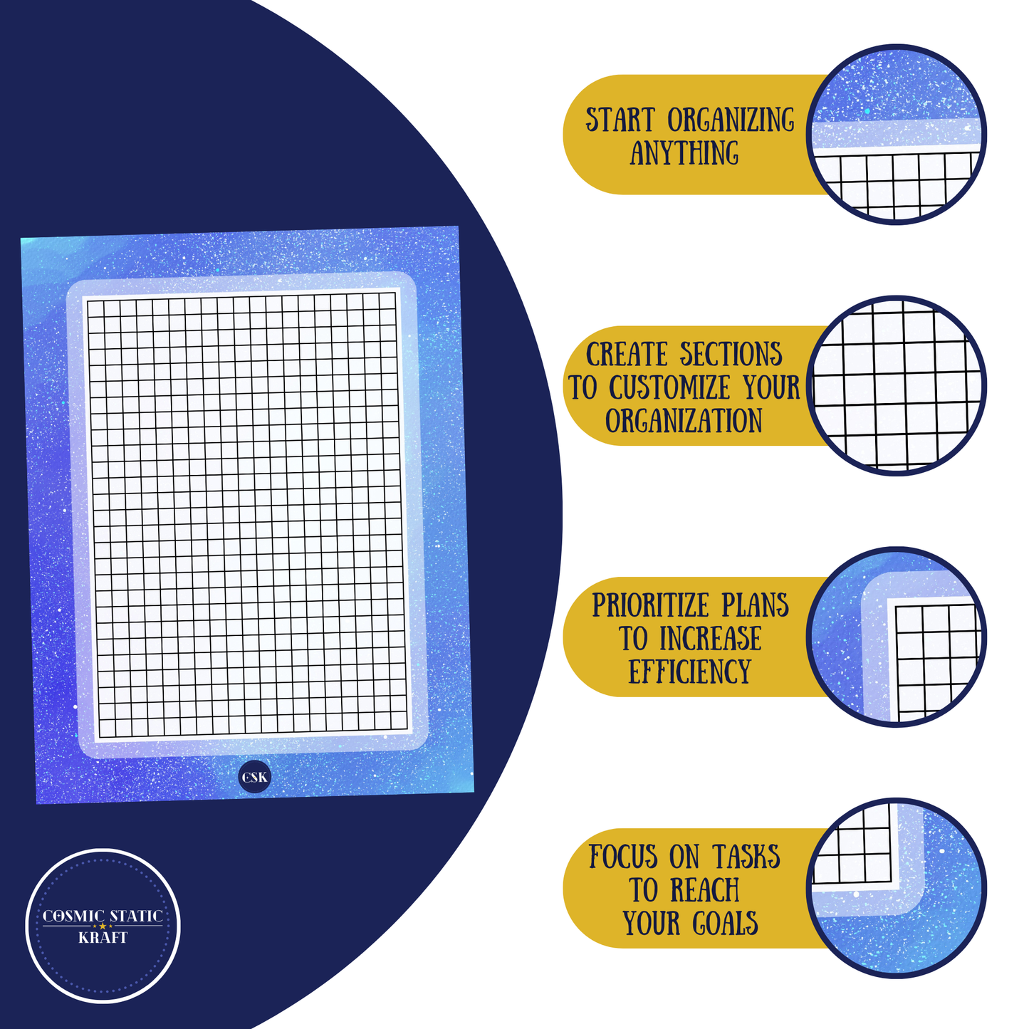 Cosmic Printable Grid Planner