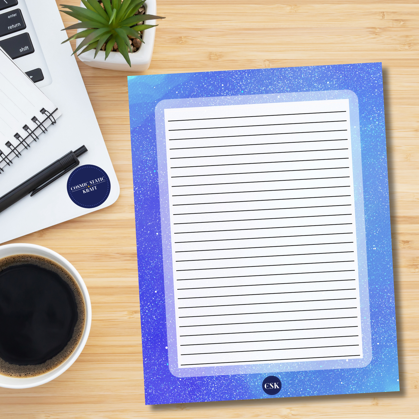 Cosmic Printable Lined Planner