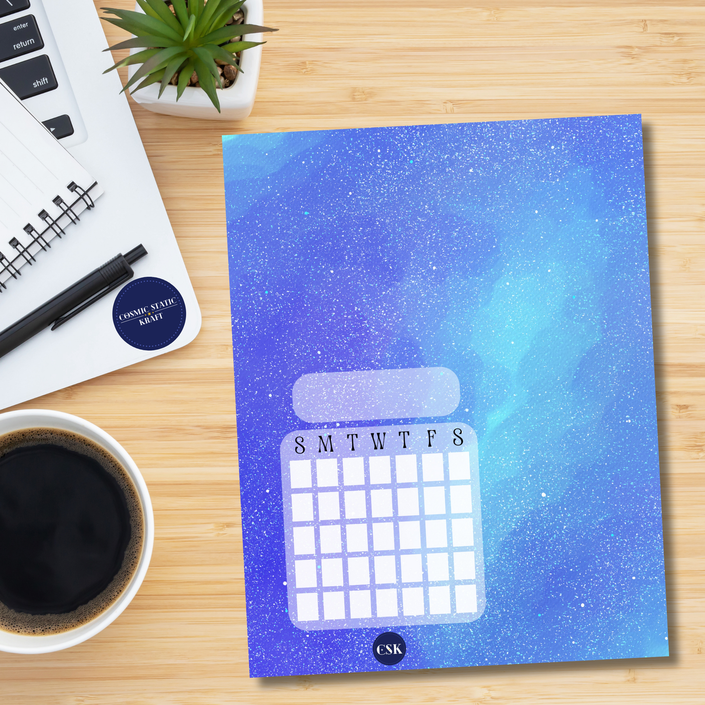 Cosmic Printable Monthly Cover Planner