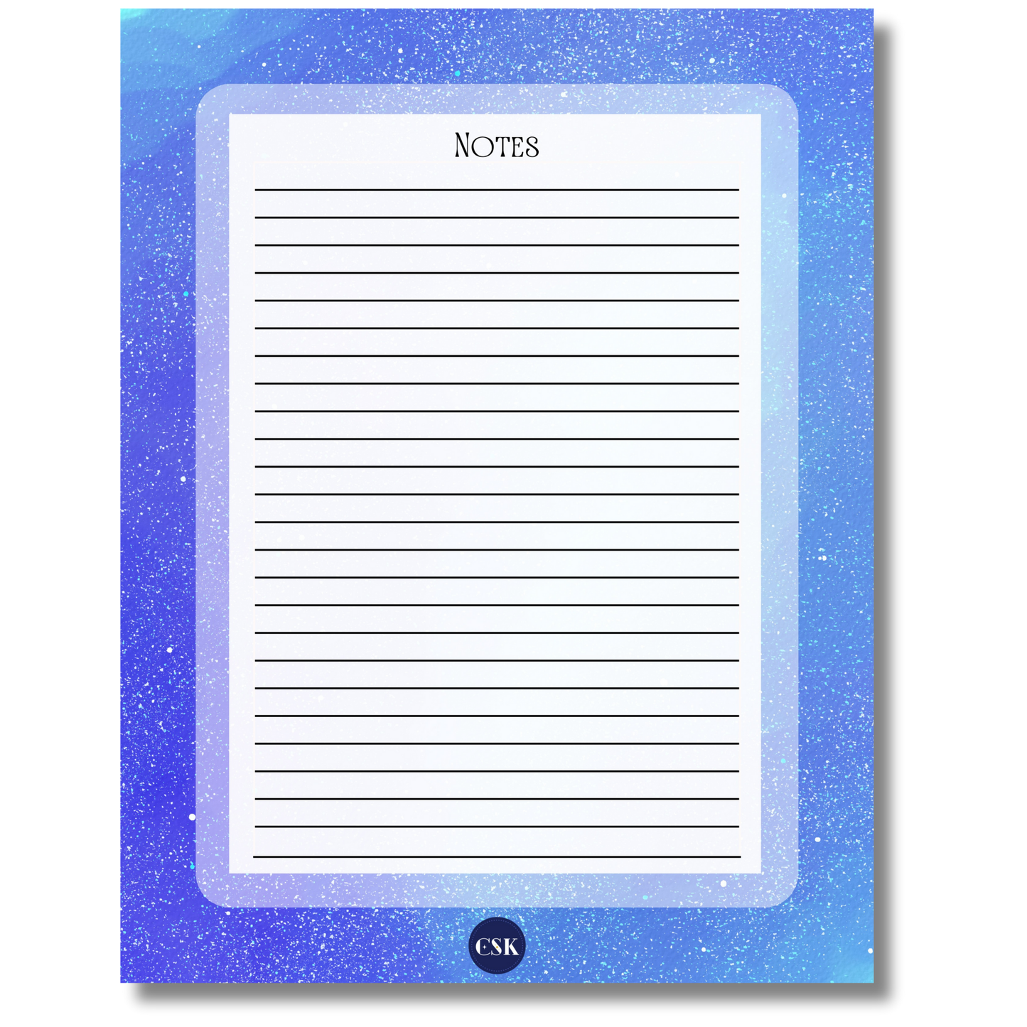 Cosmic Printable Notes Planner