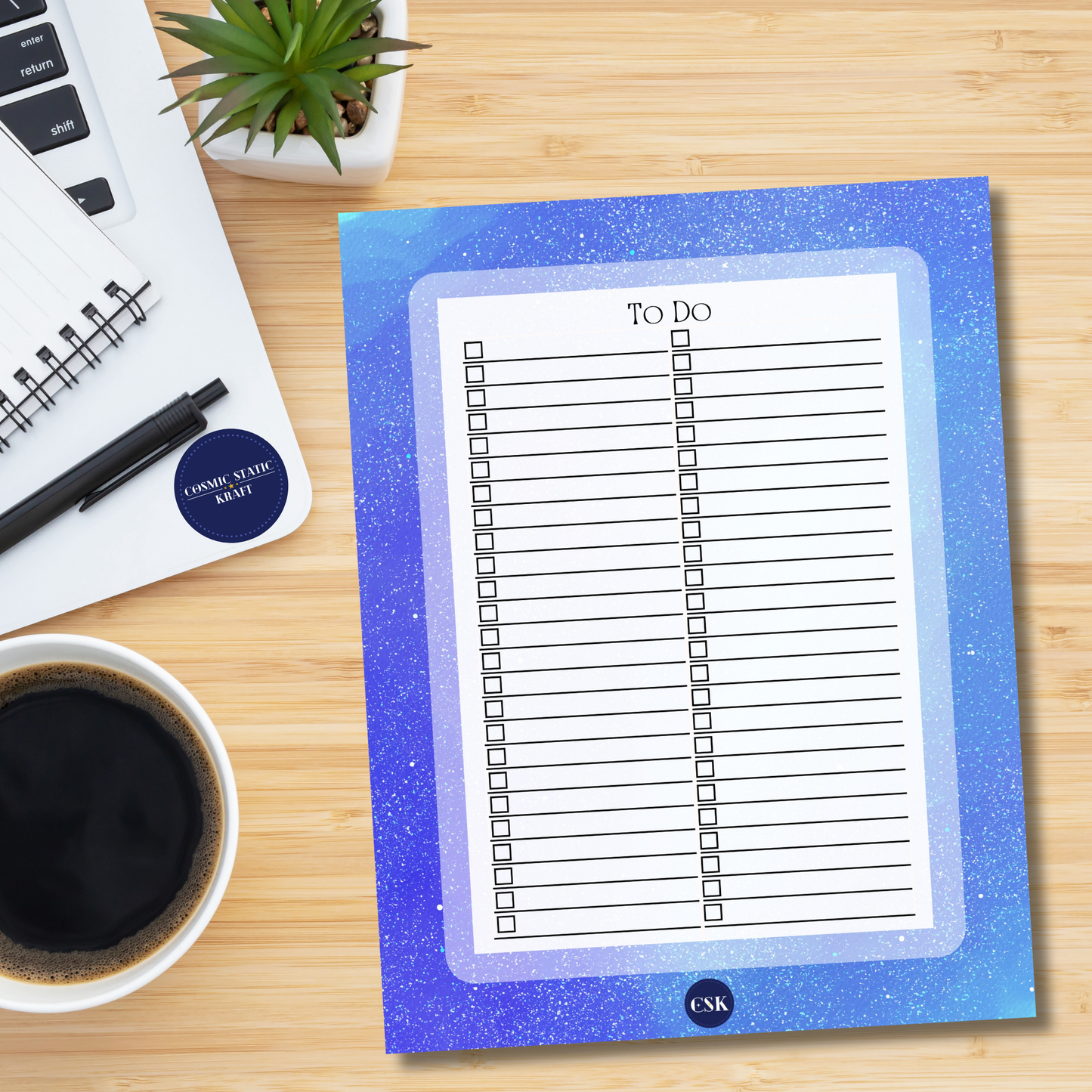 Cosmic Printable To-Do Double Column Planner