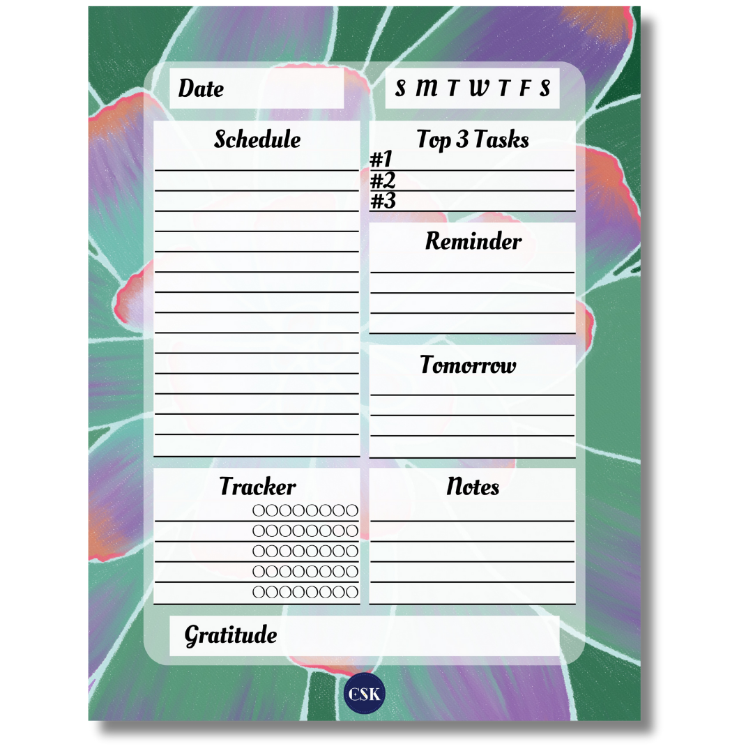 Succulent Printable Daily Planner