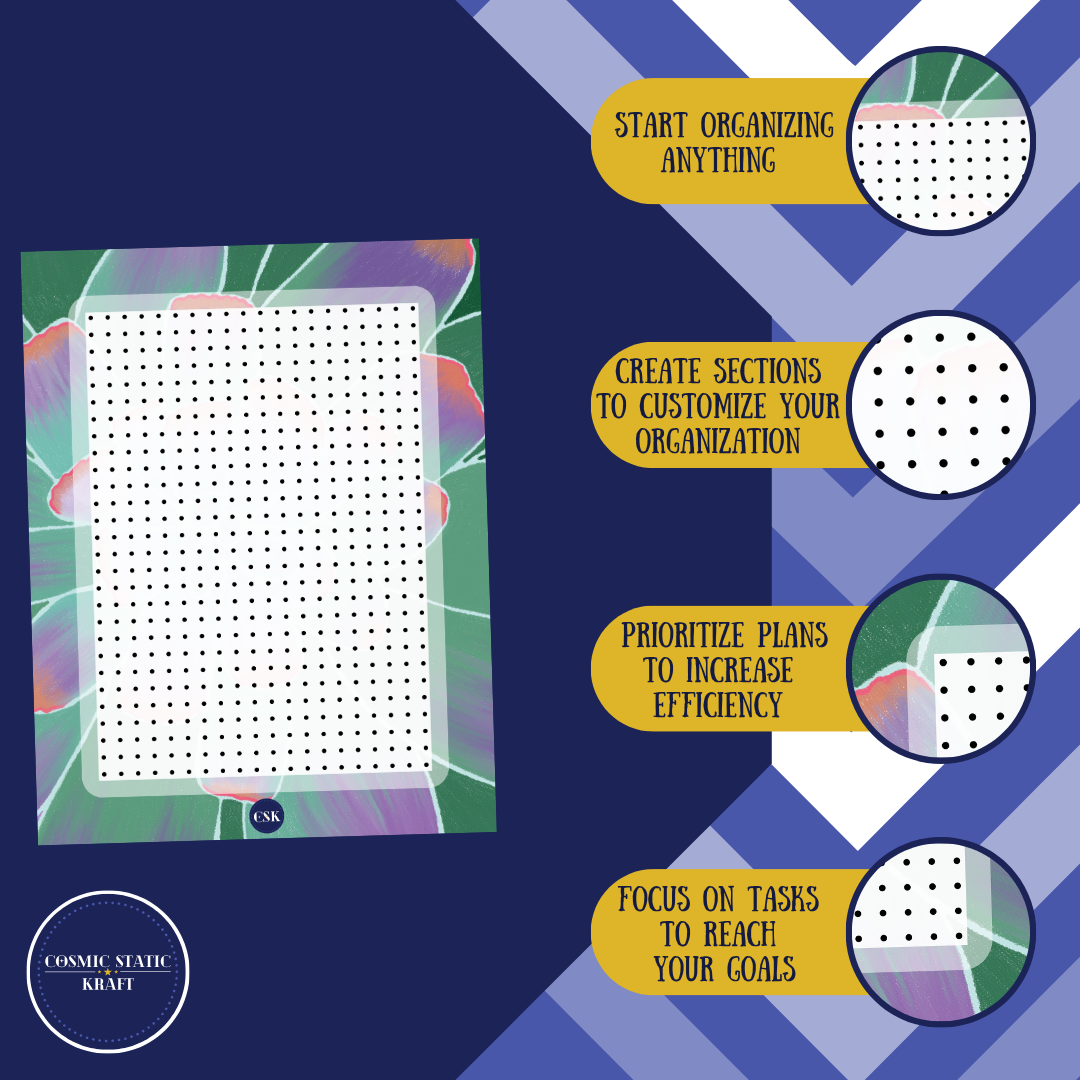 Succulent Printable Dot Planner