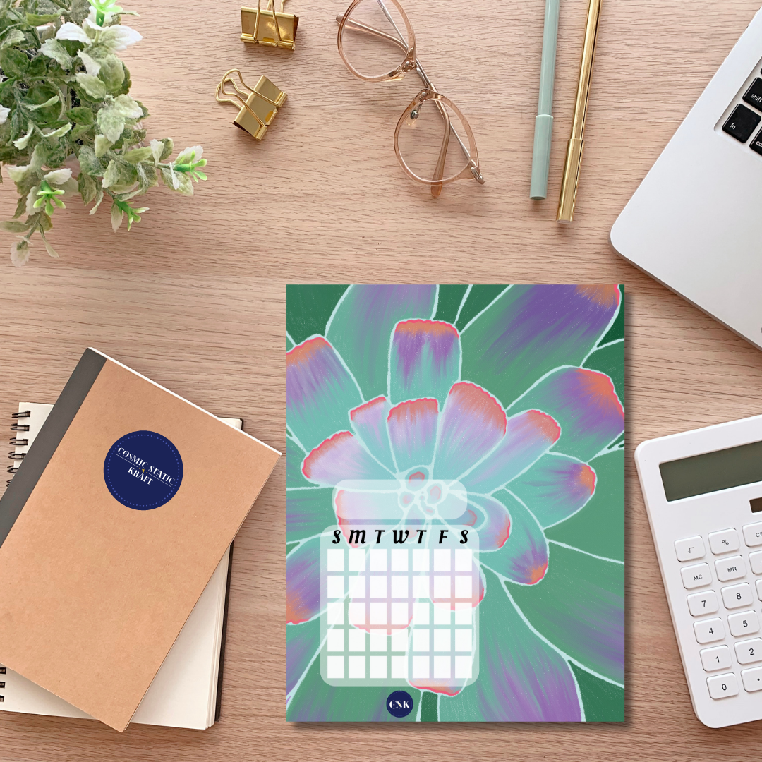 Succulent Printable Monthly Cover Planner