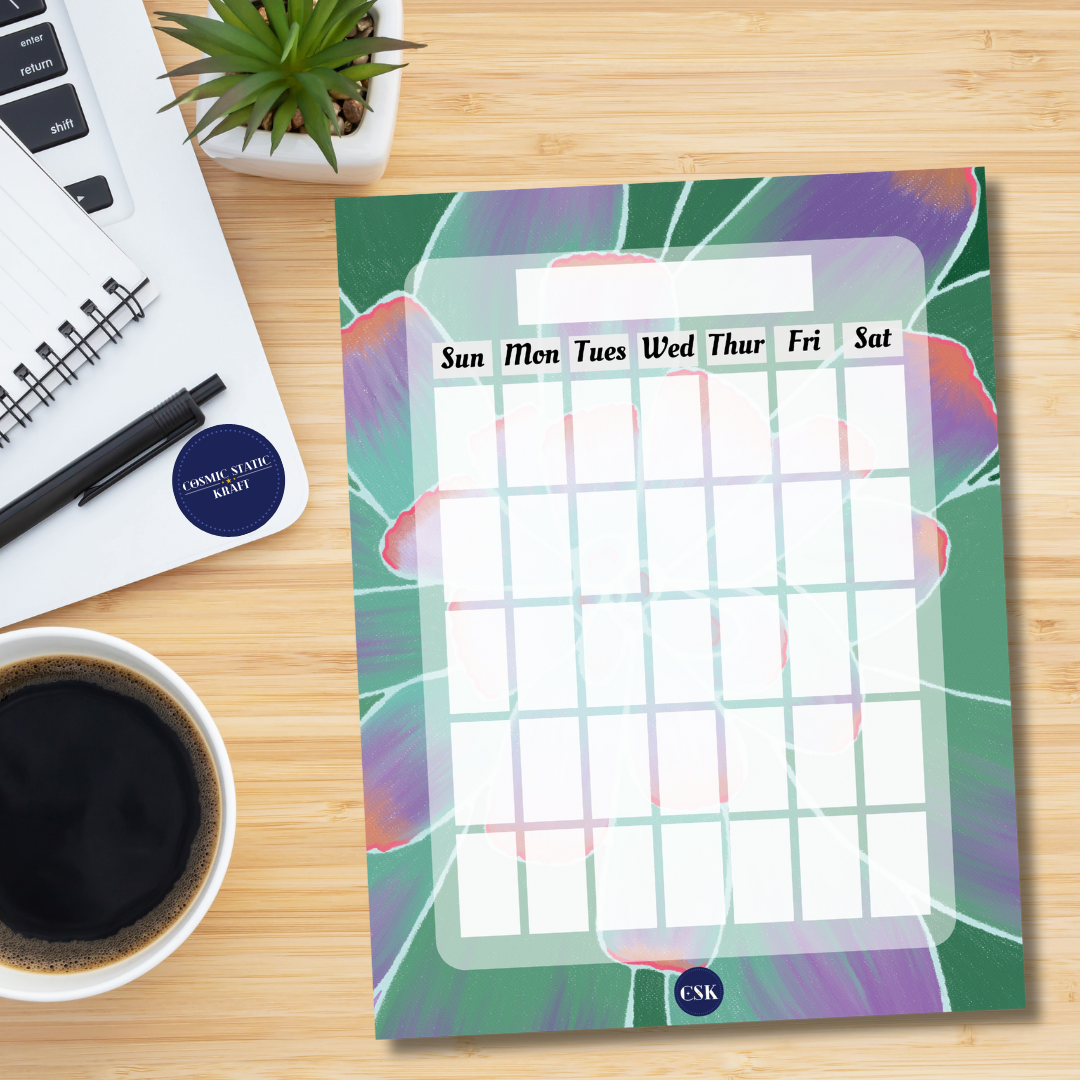 Succulent Printable Monthly Planner