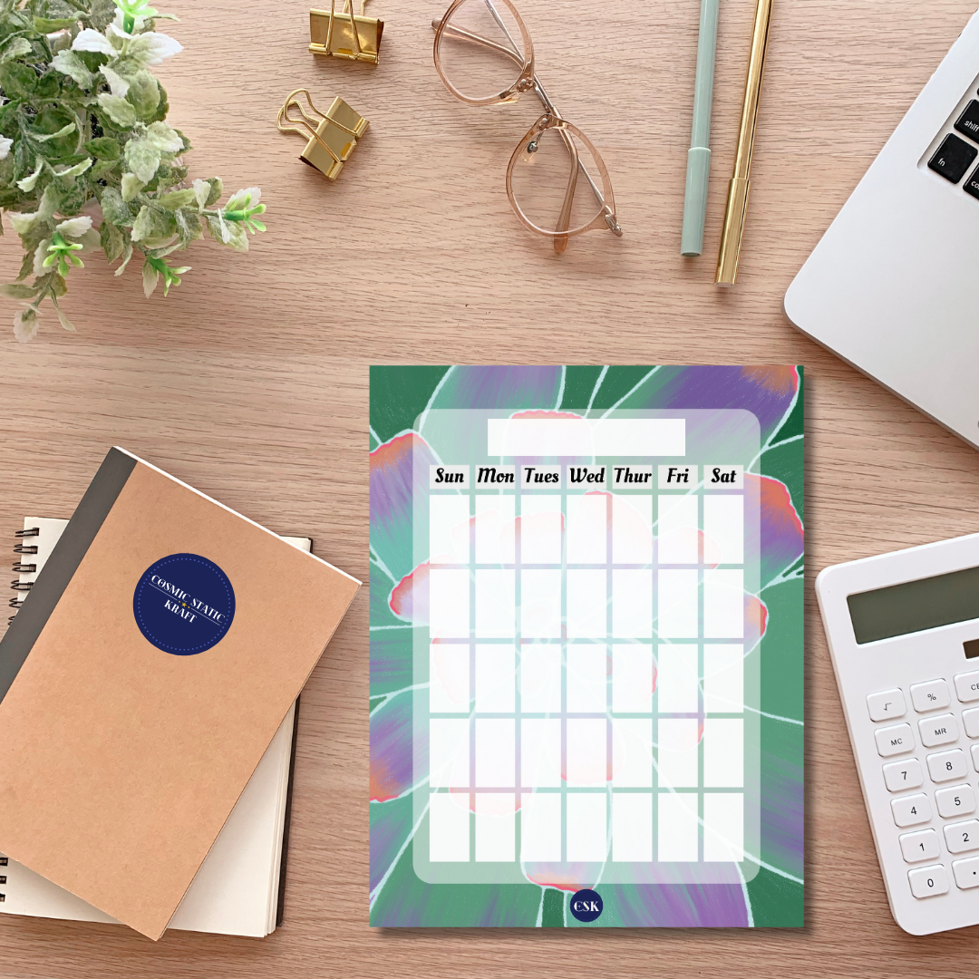 Succulent Printable Monthly Planner