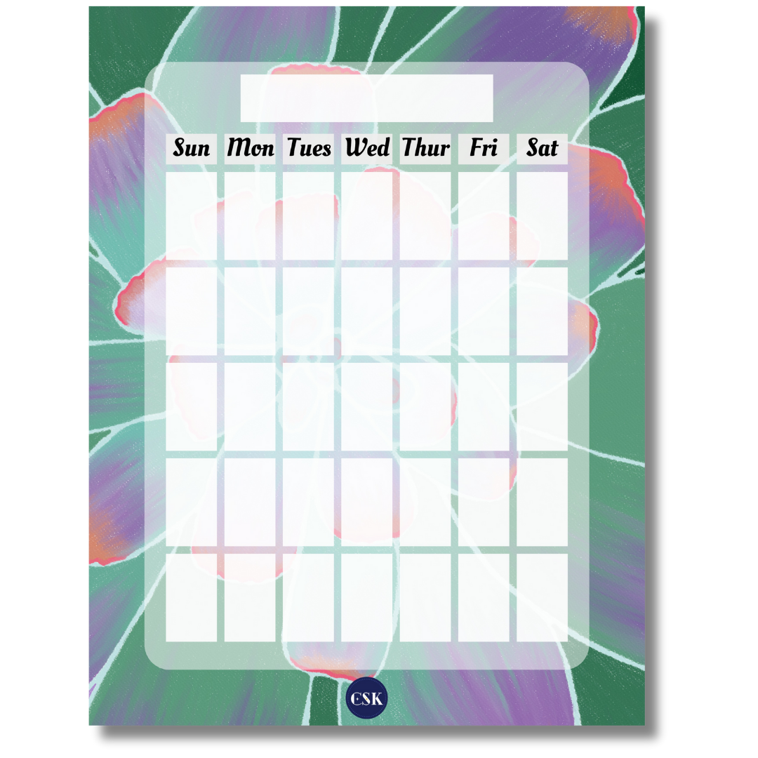 Succulent Printable Monthly Planner