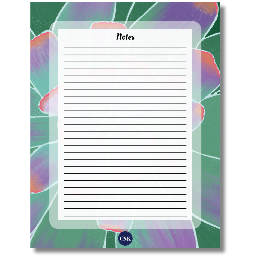 Succulent Printable Notes Planner