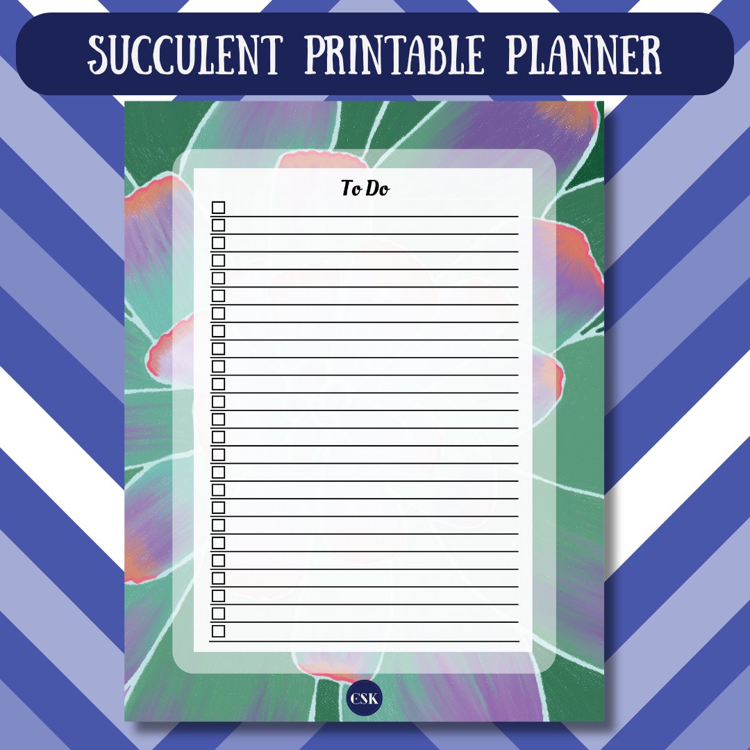 Succulent Printable To-Do Planner