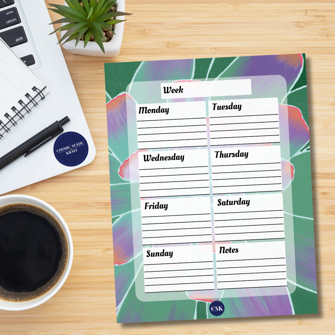 Succulent Printable Weekly Planner