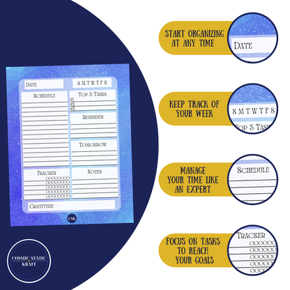 Cosmic Printable Daily Planner