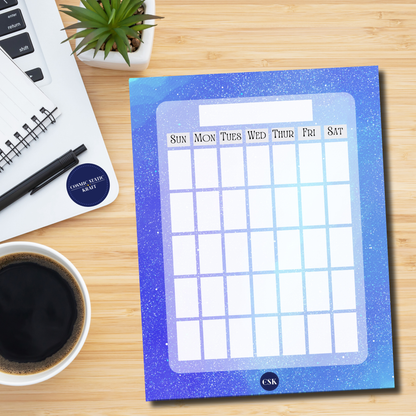 Cosmic Printable Monthly Planner