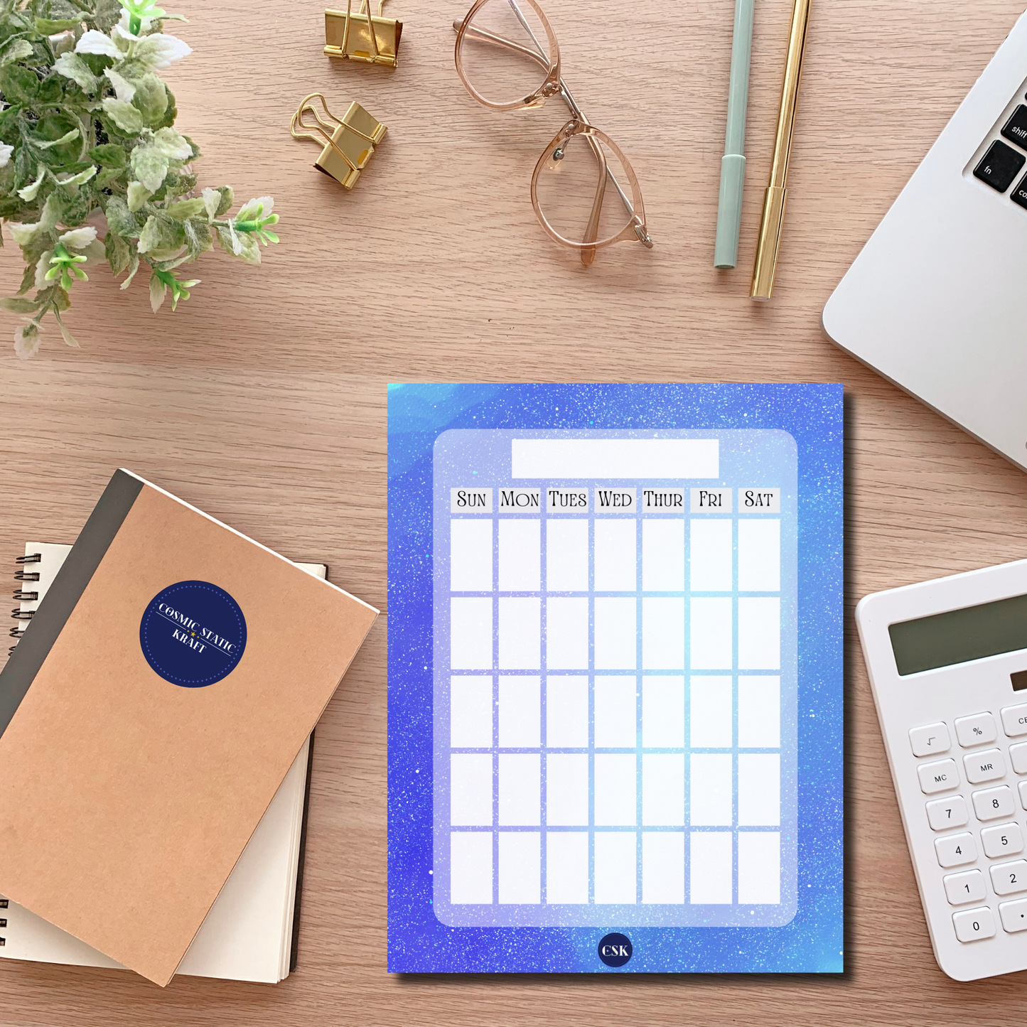 Cosmic Printable Monthly Planner