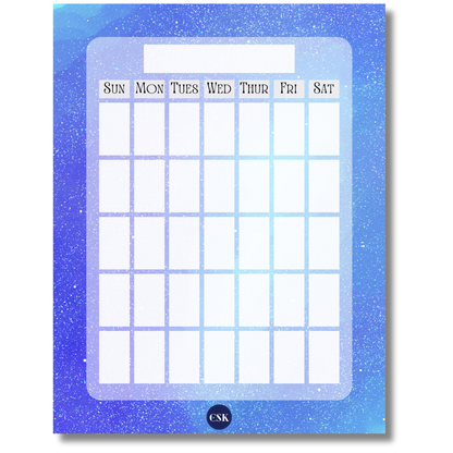Cosmic Printable Monthly Planner