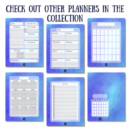 Cosmic Printable Monthly Planner