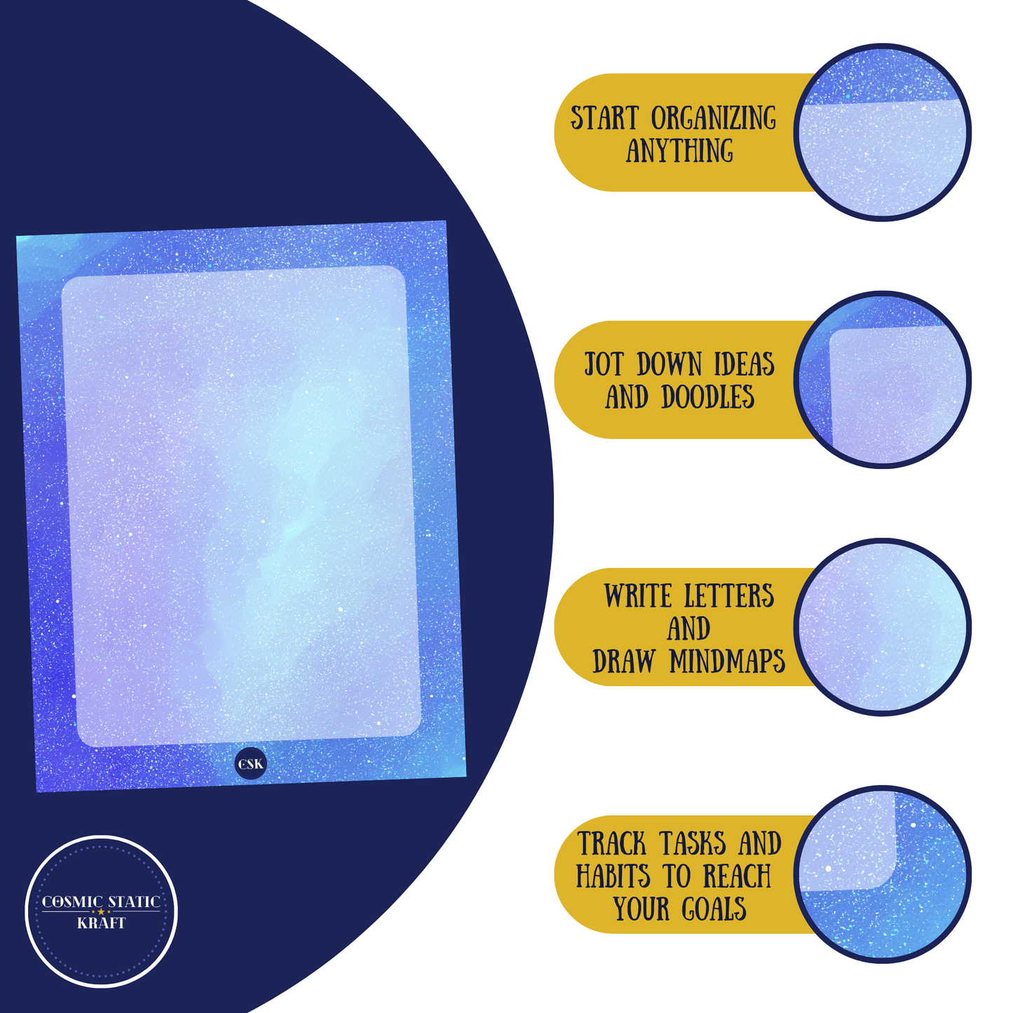 Cosmic Printable Semi-Blank Planner