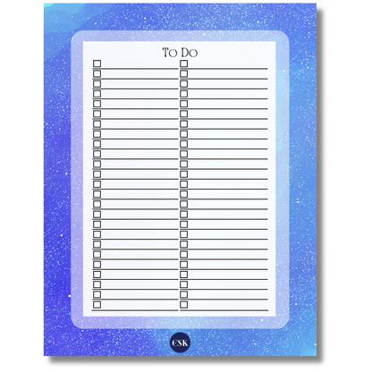 Cosmic Printable To-Do Double Column Planner