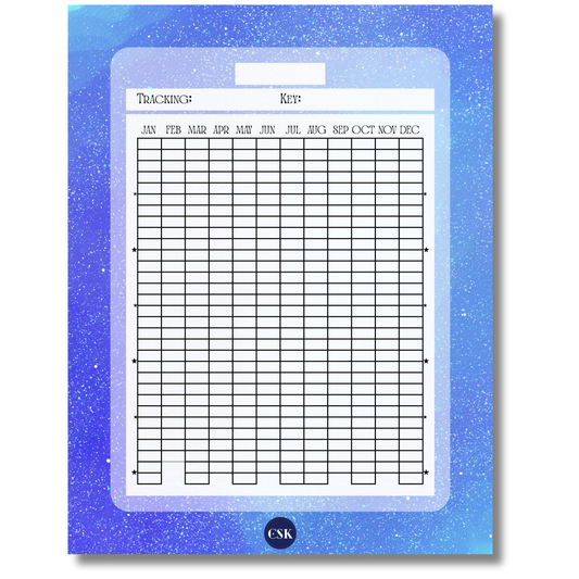 Cosmic Printable Year Tracker Planner