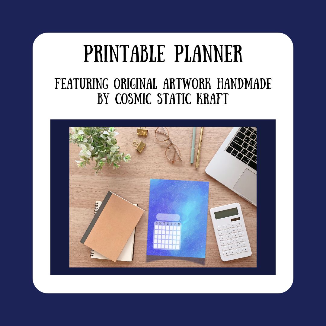 Printable Cosmic Cover Planner Mockup 1