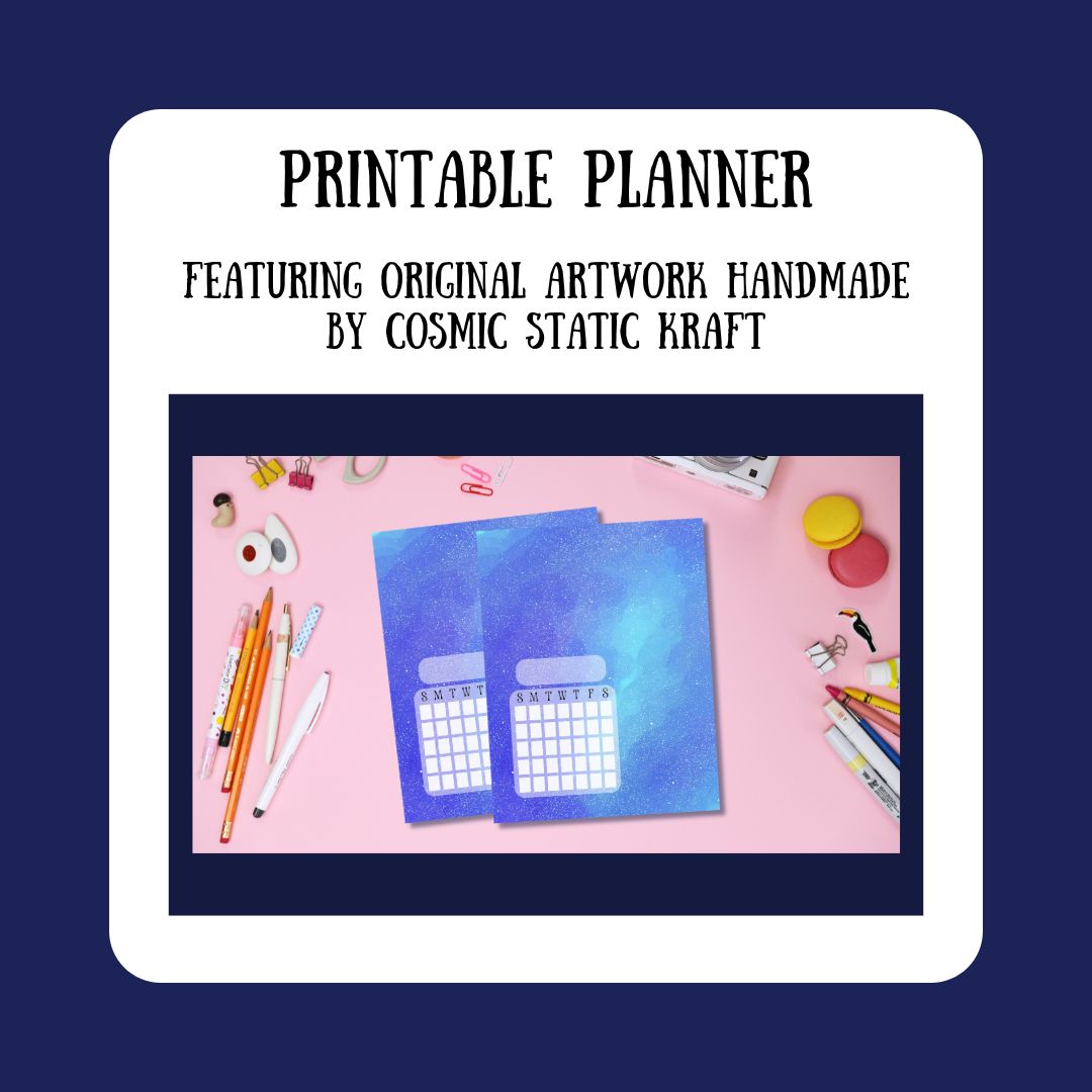 Printable Cosmic Cover Planner Mockup 2