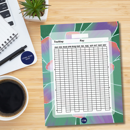 Succulent Printable Year Tracker Planner