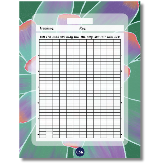 Succulent Printable Year Tracker Planner