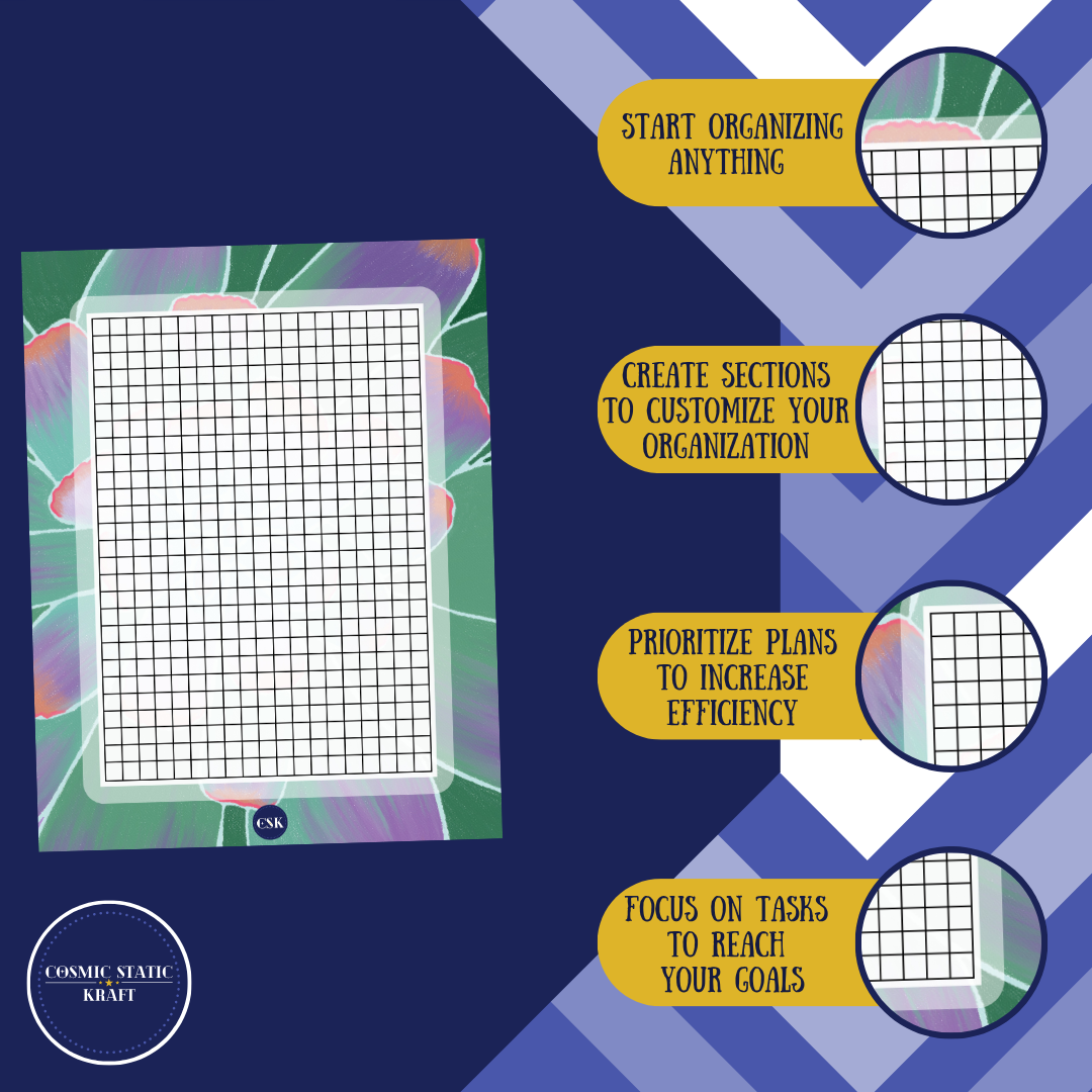 Succulent Printable Grid Planner