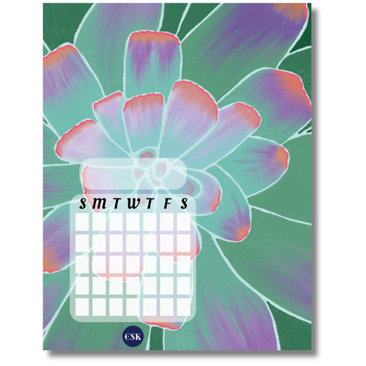 Succulent Printable Monthly Cover Planner