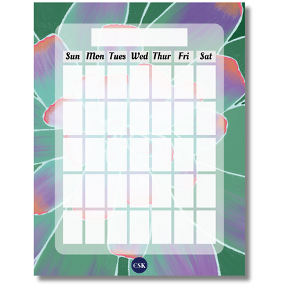 Succulent Printable Monthly Planner