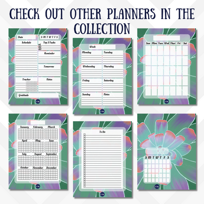 Succulent Printable To-Do Double Column Planner