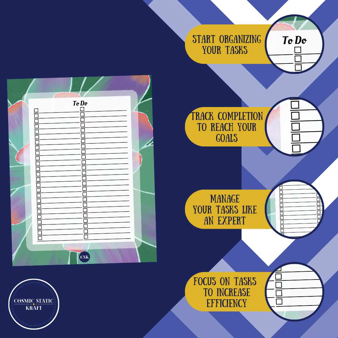 Succulent Printable To-Do Double Column Planner