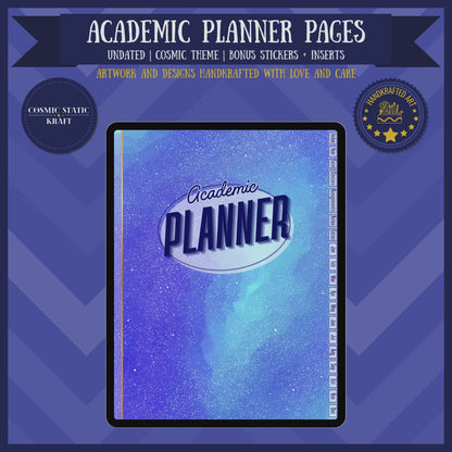 Cosmic Academic Digital Interactive Planner Monday Start