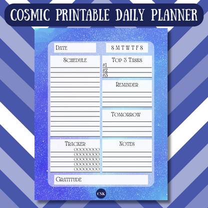 Cosmic Printable Daily Planner