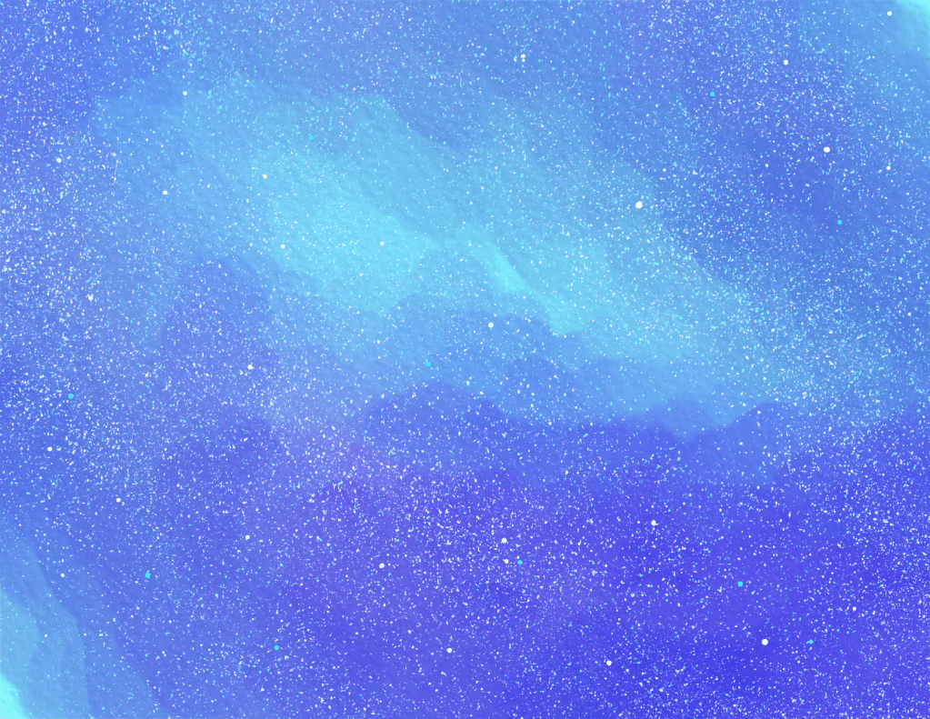 An abstract starscape in blues and purples. Created in Rebelle7. (c) Cosmic Static Kraft 2024